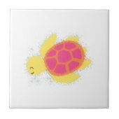 Cute Zee Turtle Tegeltje (Voorkant)