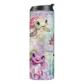 Cute Zee Turtle Thermosbeker (Gedraaid links)