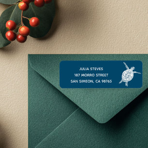 CUTE Zee Turtle Tortoise Honu Mailing Etiket