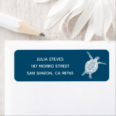 CUTE Zee Turtle Tortoise Honu Mailing Etiket (Insitu)