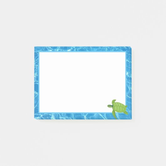 Cute Zee Turtle & Water Lijst Post-it® Notes (Voorkant)