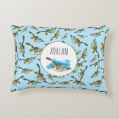 Cute Zee Turtles Patroon Accent Kussen (Achterkant)