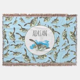 Cute Zee Turtles Patroon Deken