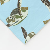 Cute Zee Turtles Patroon Fleece Deken (Hoek)