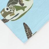 Cute Zee Turtles Patroon Fleece Deken (Hoek)