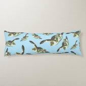 Cute Zee Turtles Patroon Lichaamskussen (Achterkant)