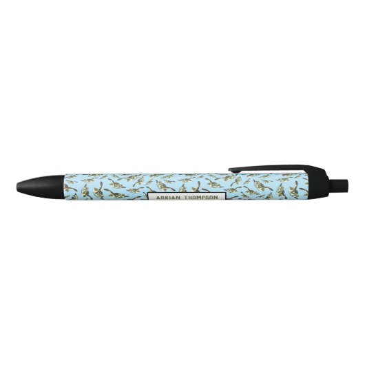 Cute Zee Turtles Pattern School Zwarte Inkt Pen (Bovenkant)