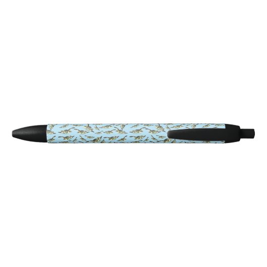 Cute Zee Turtles Pattern School Zwarte Inkt Pen (Achterkant)