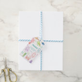 Cute zee ​ wereld ​ Birthday Party Cadeaulabel (Met Touw)