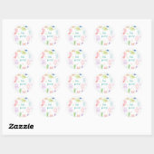 Cute zee ​ wereld ​ Birthday Party Invitation Ronde Sticker (Vel)