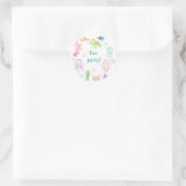 Cute zee ​ wereld ​ Birthday Party Invitation Ronde Sticker (Tas)