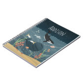 Cute Zee & Whimsical Night Ocean Orca Kinder Schoo Notitieboek (Linkerzijde)
