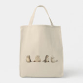Cute Zeehondentassen Tote Bag (Achterkant)