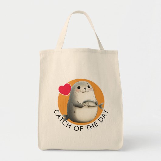 Cute Zeehondentassen Tote Bag (Voorkant)