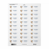Cute Zeemeermin Koppel Retouradreslabel Etiket (Full Sheet)