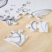 Cute Zeemeermin Oceaan Kleurplaat Legpuzzel (Zijkant)