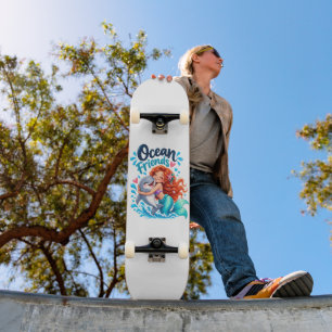 Cute Zeemeermin Oceaangenoten Dolfijn Koffiemok Persoonlijk Skateboard