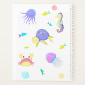 Cute Zeemeermin Onder de Zee Neon Planner (Achterkant)