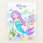 Cute Zeemeermin Onder de Zee Neon Planner (Voorkant)