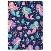 Cute Zeemeermin Patroon Klembord (Achterkant)