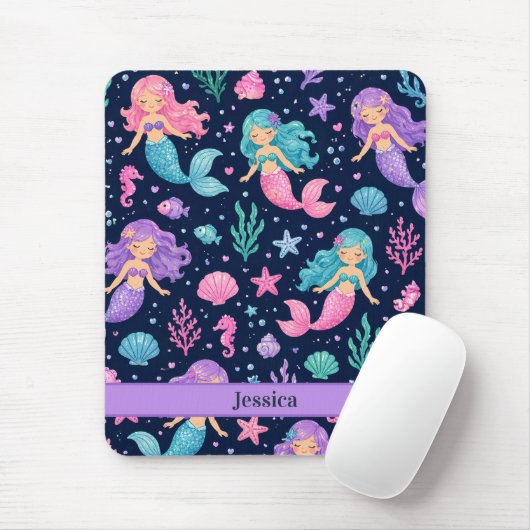 Cute Zeemeermin Patroon Muismat (Met muis)