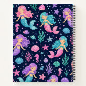 Cute Zeemeermin Patroon Notitieboek (Achterkant)