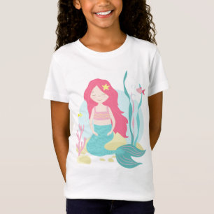 Cute Zeemeermin Roze en Mint T-Shirt