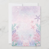 Cute Zeemeermin Zwembad Feest Onder de Zee Verjaar Kaart (Achterkant)