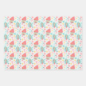 Cute Zeemeerminnen Inpakpapier Set van 3 Vel (Voorkant 3)