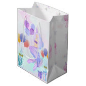 Cute Zeemeisjes Verjaardagsfeestje Medium Cadeauzakje (Voorkant Gekanteld)