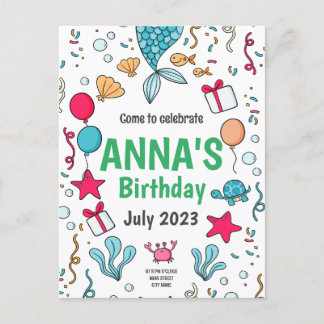 Cute Zeemeisvinstaart, Zeemeisvin Verjaardagsuitno Briefkaart