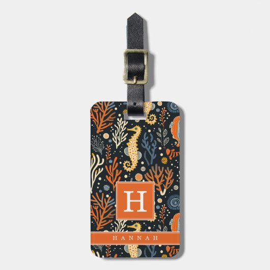 Cute Zeepaard Bagage Label (Voorkant verticaal)