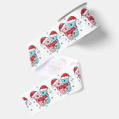 Cute Zeepaardjes Kerstlint Grosgrain Lint (Achterkant)
