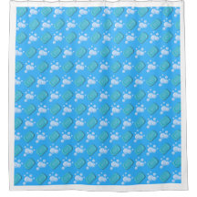 Cute zeepstaven en bubbels Kids Blauwe douchegordi