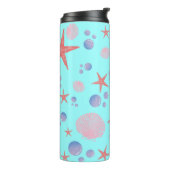 Cute Zeeschelp zeester Kust Zomer Oceaan Strand Thermosbeker (Gedraaid links)