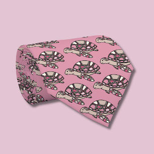 Cute zeeschildpad roze stropdas