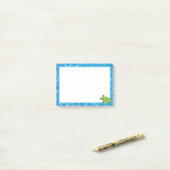 Cute Zeeschildpad & Water Frame Post-it® Notes (Op bureau)