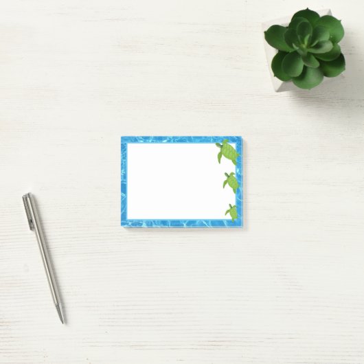 Cute Zeeschildpadden & Water Frame Post-it® Notes (Kantoor)