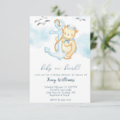 Cute zeiler beer babyshower uitnodiging (Staand voorkant)
