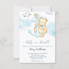Cute zeiler beer babyshower uitnodiging