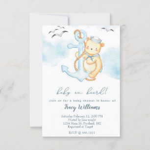 Cute zeiler beer babyshower uitnodiging
