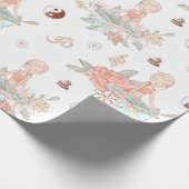 Cute Zen Yoga Meditation Lotus Namaste Gift Cadeaupapier (Hoek)