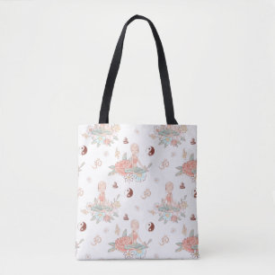 Cute Zen Yoga Meditation Lotus Namaste Pastel Tote Bag