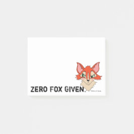 Cute Zero Fox toegediend als rood Oranje vos Post-it® Notes