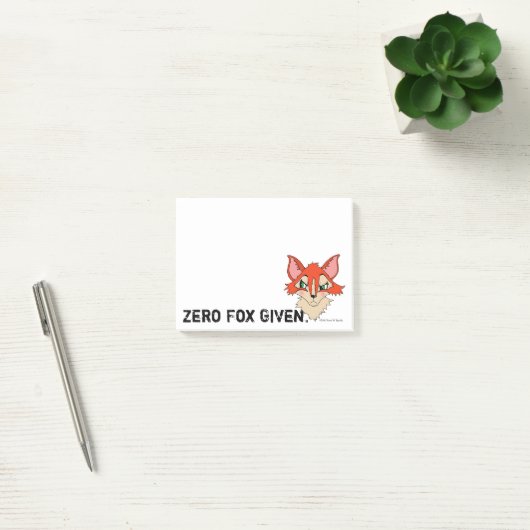 Cute Zero Fox toegediend als rood Oranje vos Post-it® Notes (Kantoor)