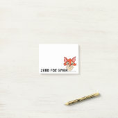 Cute Zero Fox toegediend als rood Oranje vos Post-it® Notes (Op bureau)