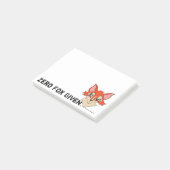 Cute Zero Fox toegediend als rood Oranje vos Post-it® Notes (Schuin)