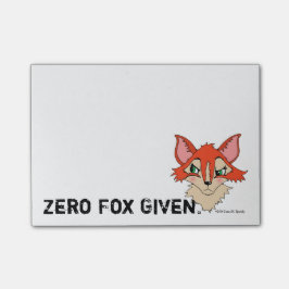Cute Zero Fox toegediend als rood Oranje vos Post-it® Notes