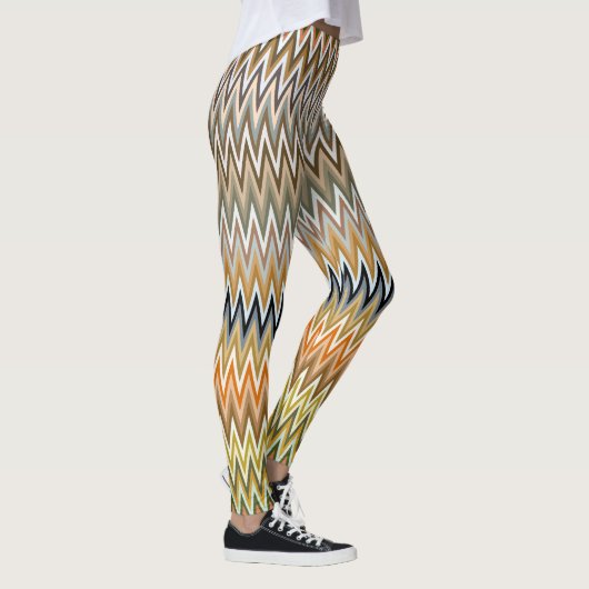 CUTE Zigzag Multicolor Pattern Leggings (Rechts)
