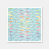 Cute Zigzag Pastel Rainbow Colted Napkins Servet (Voorkant)